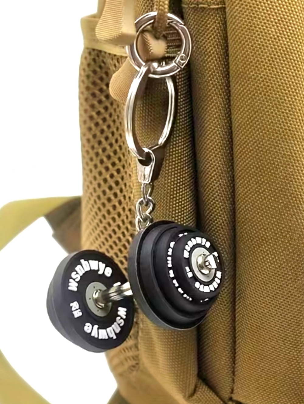 Custom Fitness Small-scale Dumbbell Keychain Gym Bag Accessory
